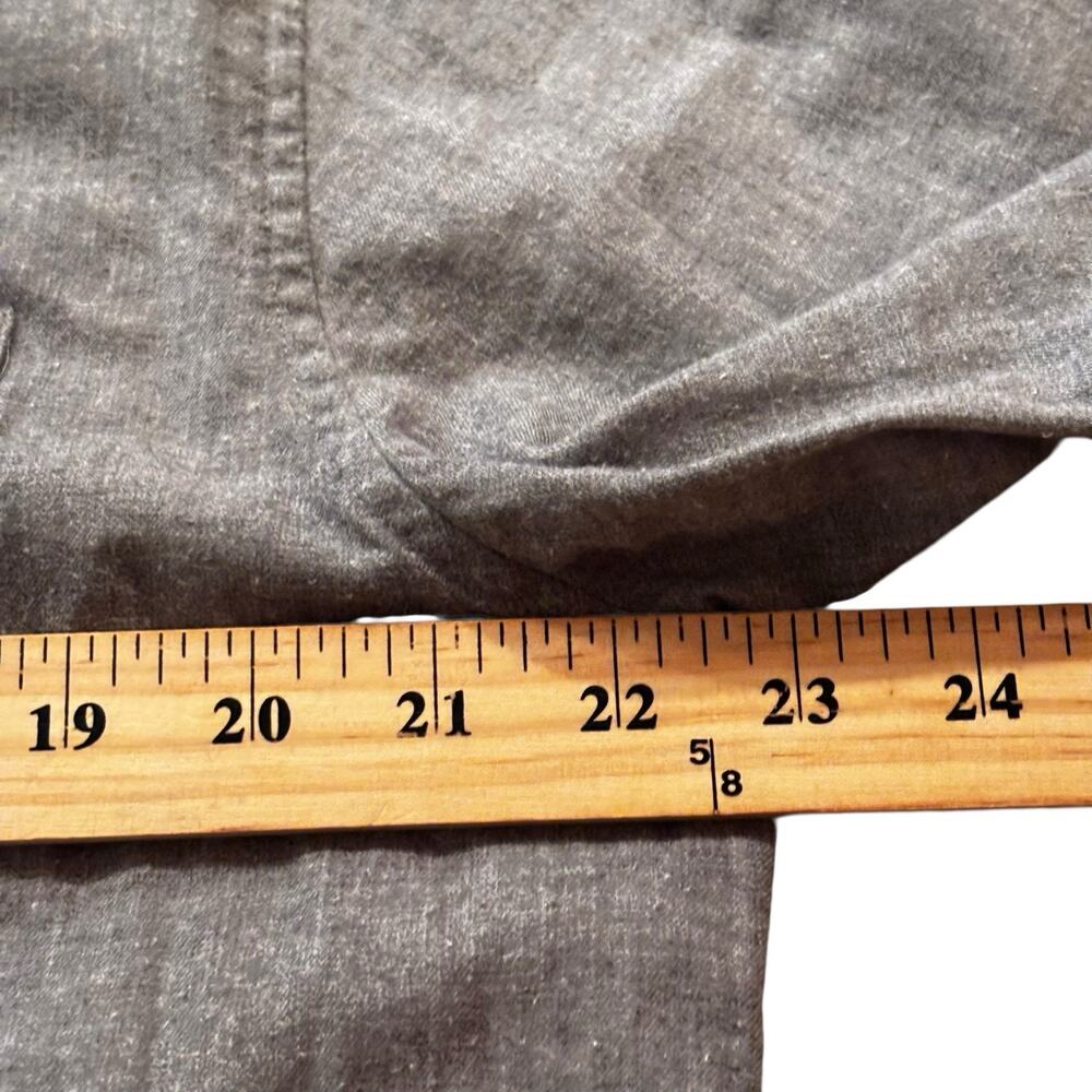 Patagonia Organic Cotton Long Sleeve Gray Button Down Men's Medium - Picture 7 of 7